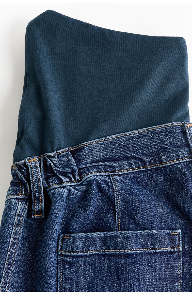 H&M Mama Wide High Waist Ankle Jeans, Alternate, color, Dark Denim Blue