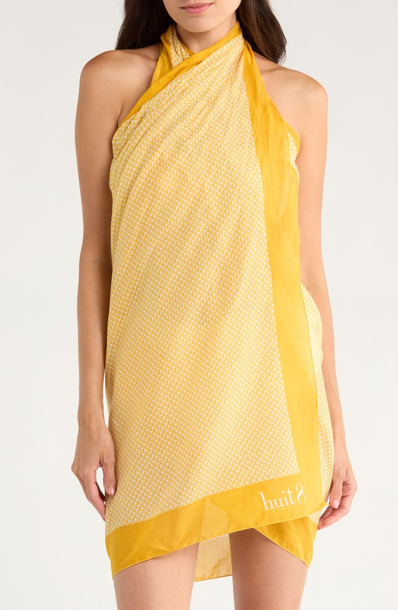 Huit Printed Cotton Cover-Up Pareo, Alternate, color, Print