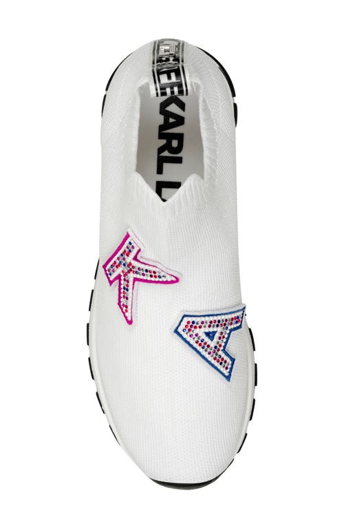 Shop Karl Lagerfeld Mirren Slip-on Wedge Sneaker In Bright White