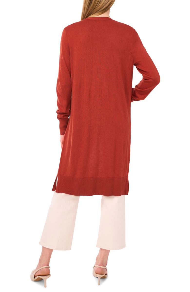 Halogen<sup>®</sup> Open Front Longline Cardigan, Alternate, color, Burnt Henna
