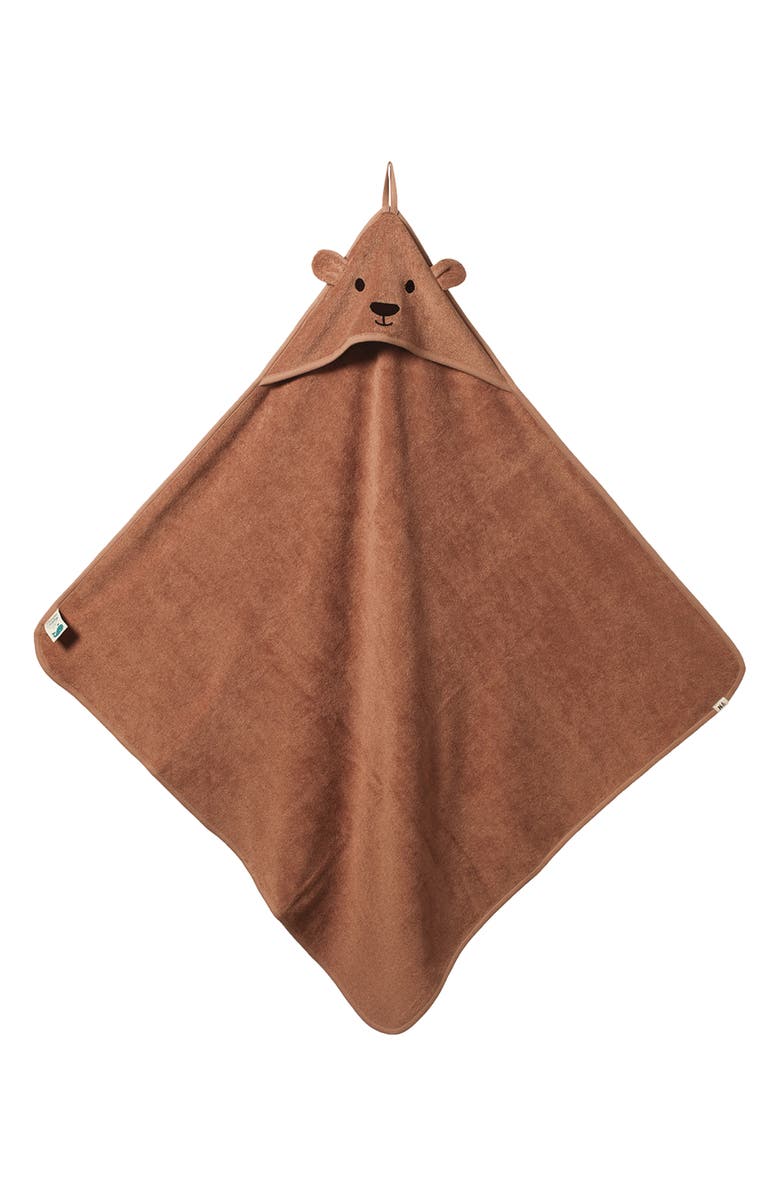 NATURE BABY Bear Hooded Towel, Main, color, Hazelnut