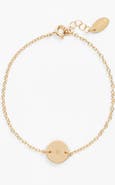 Nashelle Initial Mini Disc Bracelet