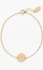 Nashelle Initial Mini Disc Bracelet