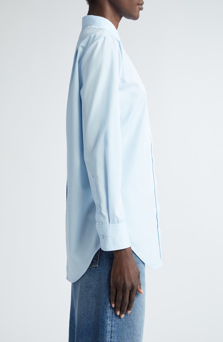 Brandon Maxwell The Mira Boyfriend Split Back Button-Up Shirt, Alternate, color, 