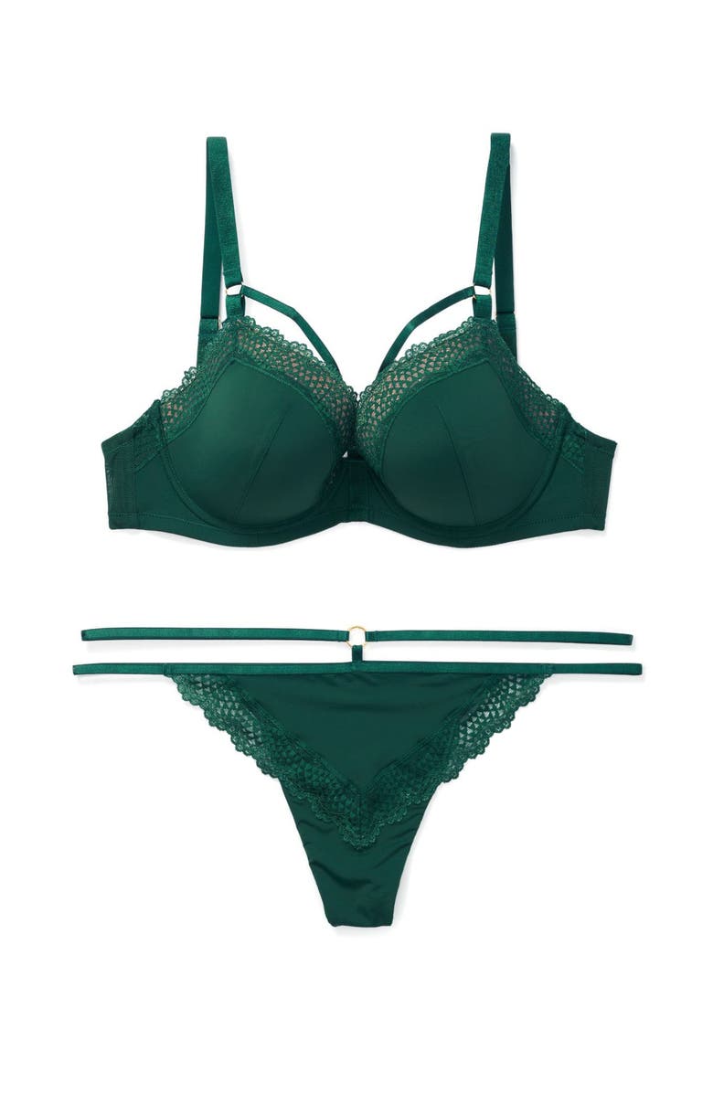 Adore Me Marca Thong Panties, Alternate, color, Dark Green