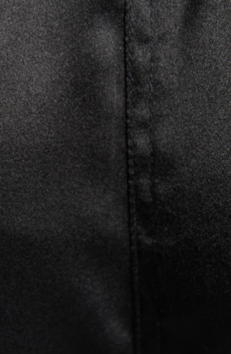 TOM FORD Stretch Silk Satin Flare Leg Cargo Pajama Pants, Alternate, color, Black