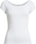 BP. Lace Trim Cotton Blend T-Shirt