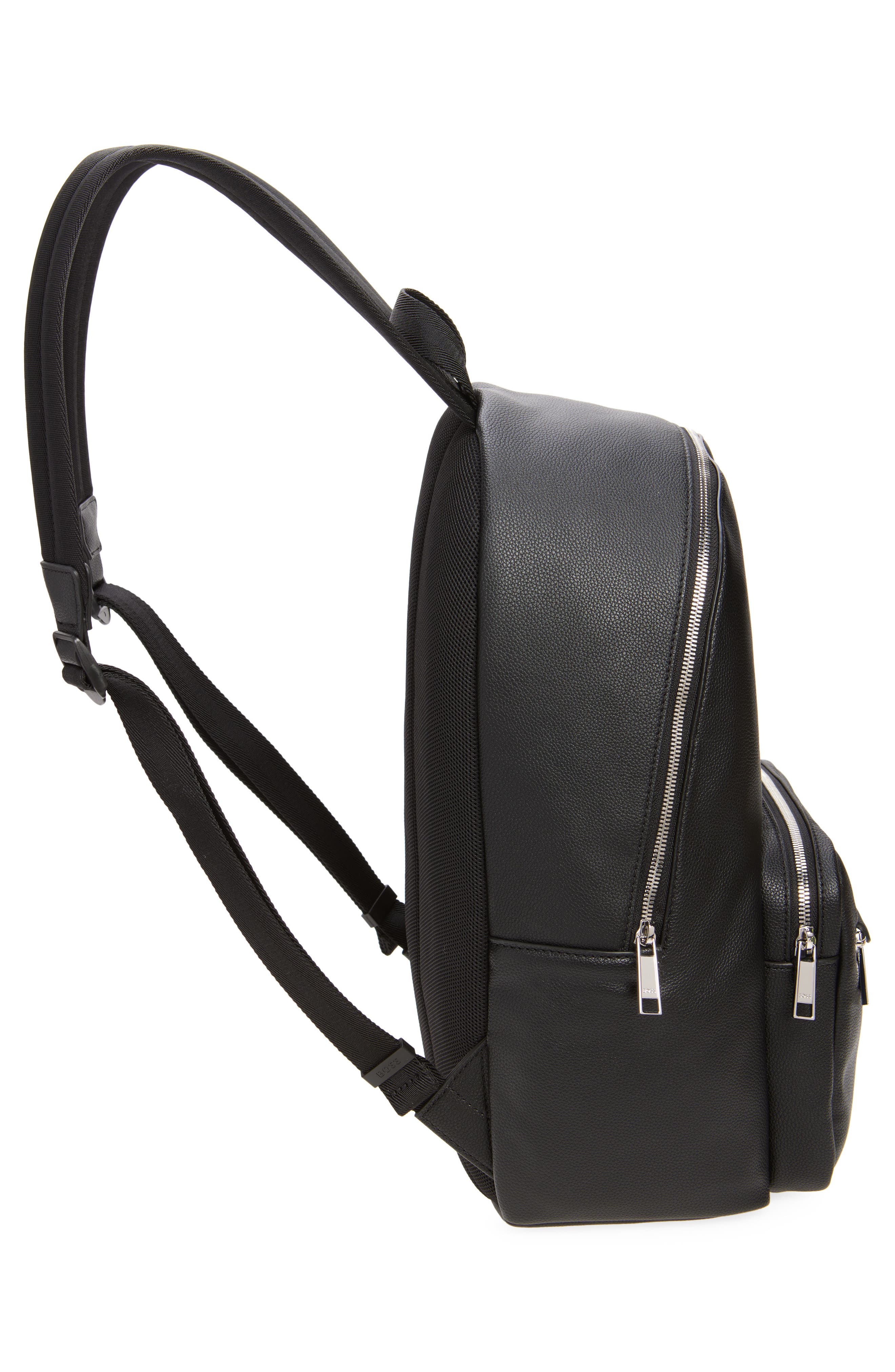 HUGO Ray Faux Leather Backpack, Alternate, color, 