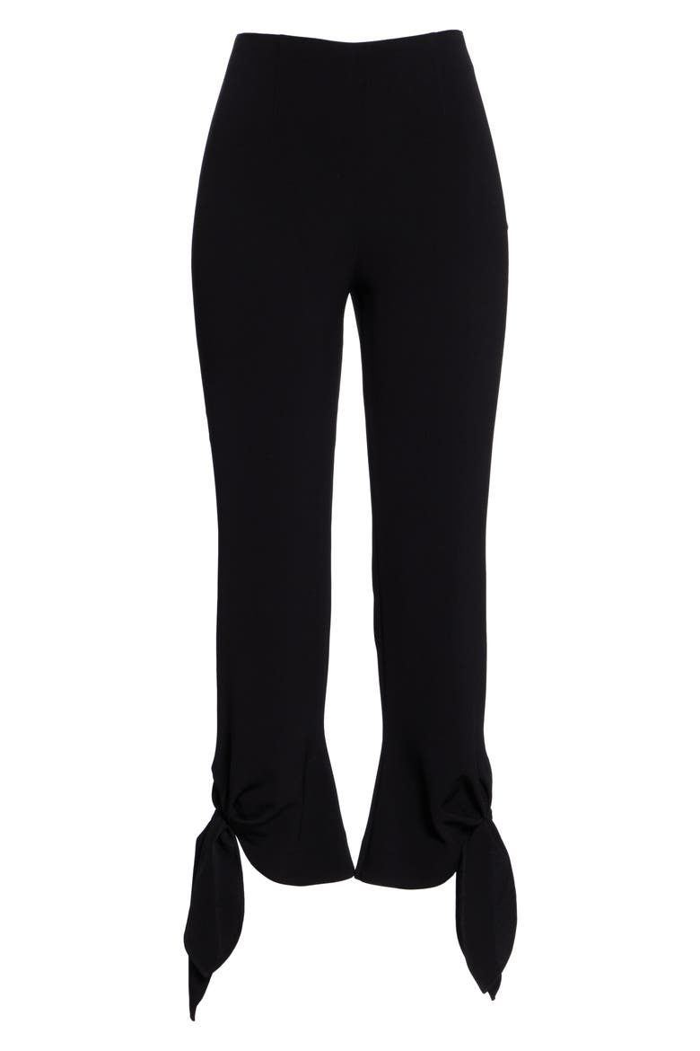 Nuluu Tie Ankle Pants, Alternate, color, BLACK