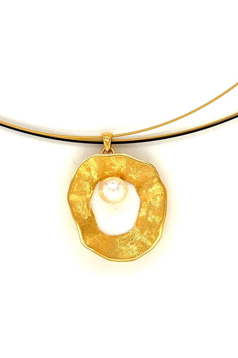 Sea & Moon Medium Necklace, Sterling Silver with Gold Plate, Alternate, color, Gold-Plated