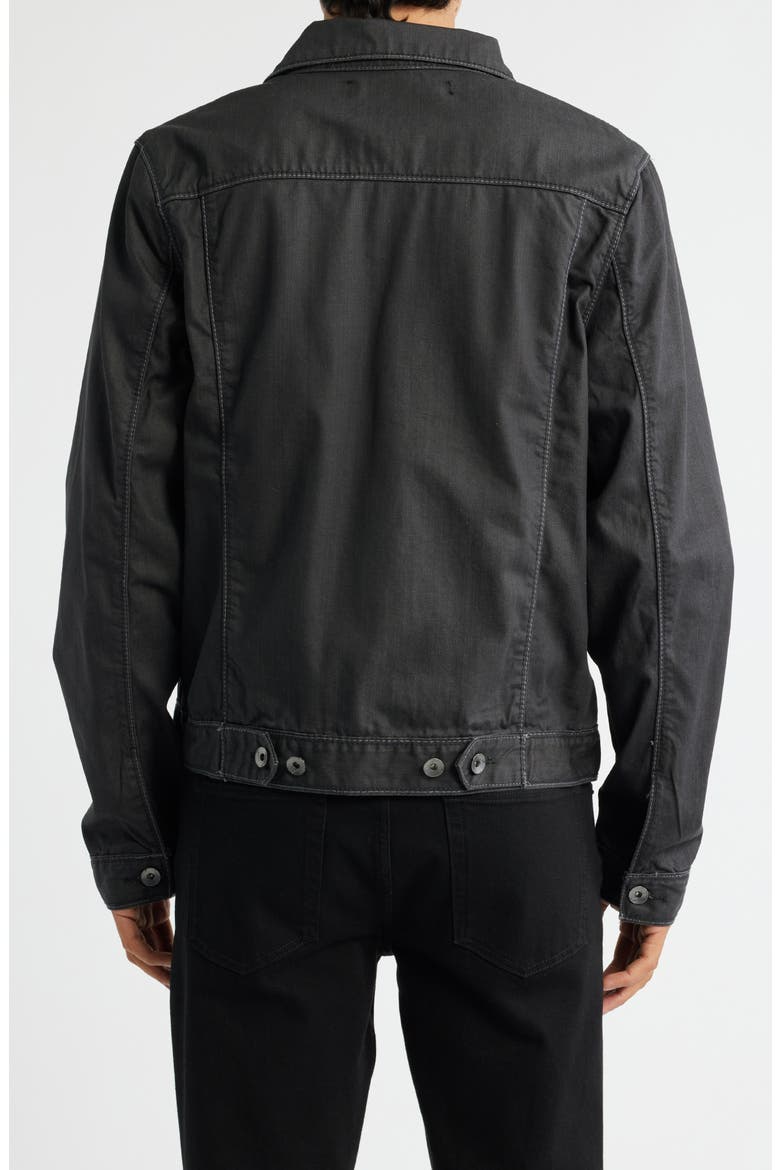Coated Denim Jacket, Alternate, color, BLACK