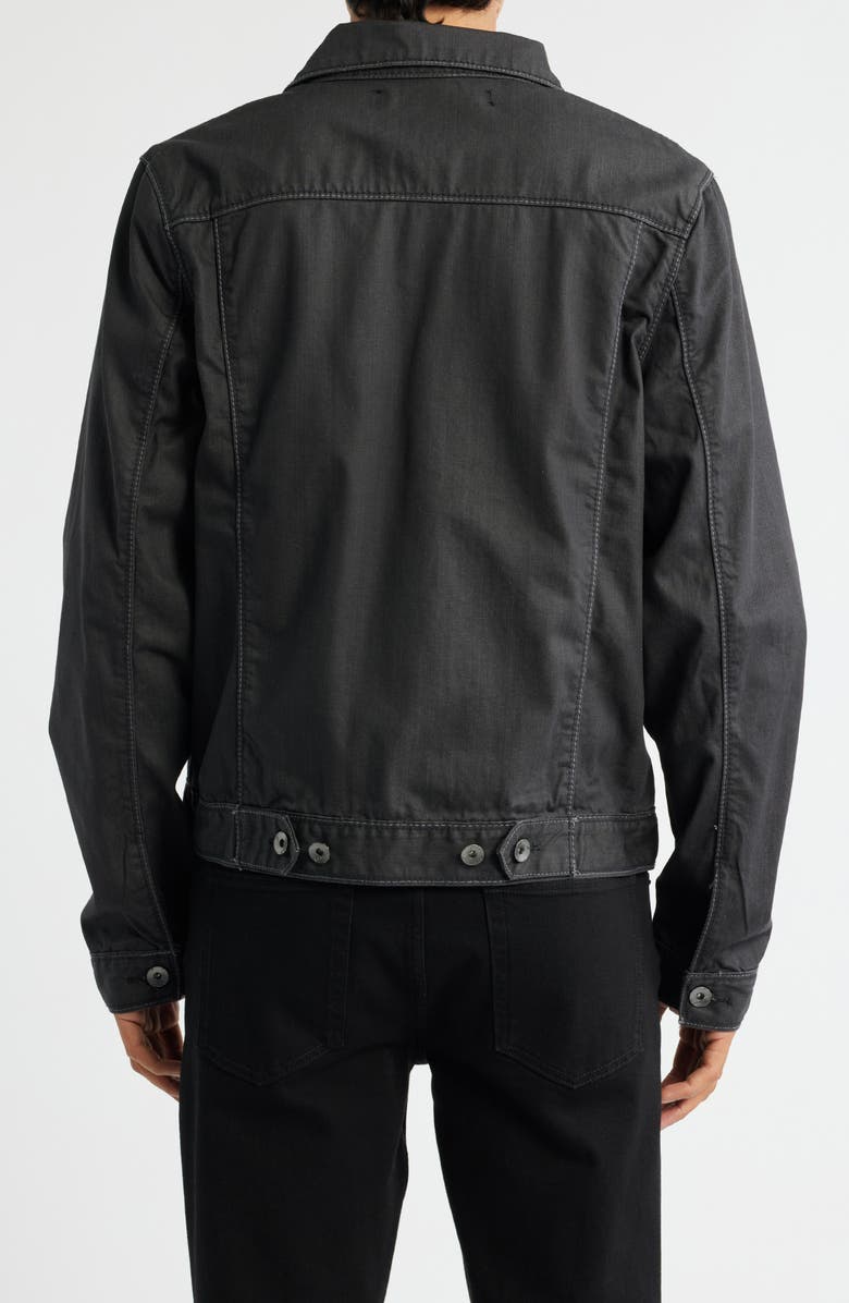 LEVEL 7 Coated Denim Jacket, Alternate, color, Black