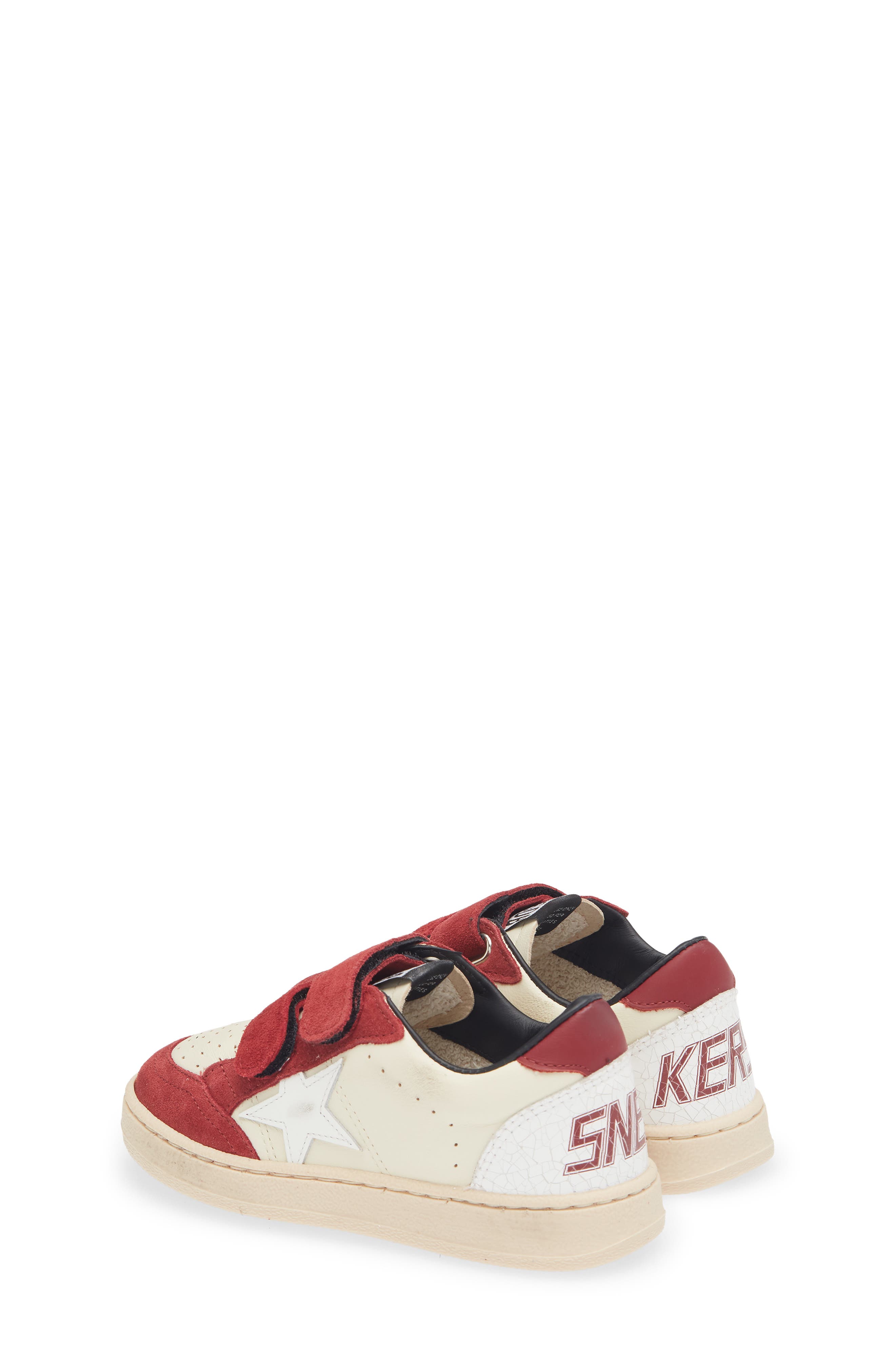 Golden Goose Kids' Ball Star Sneaker, Alternate, color, Dirty White/ White/ Red