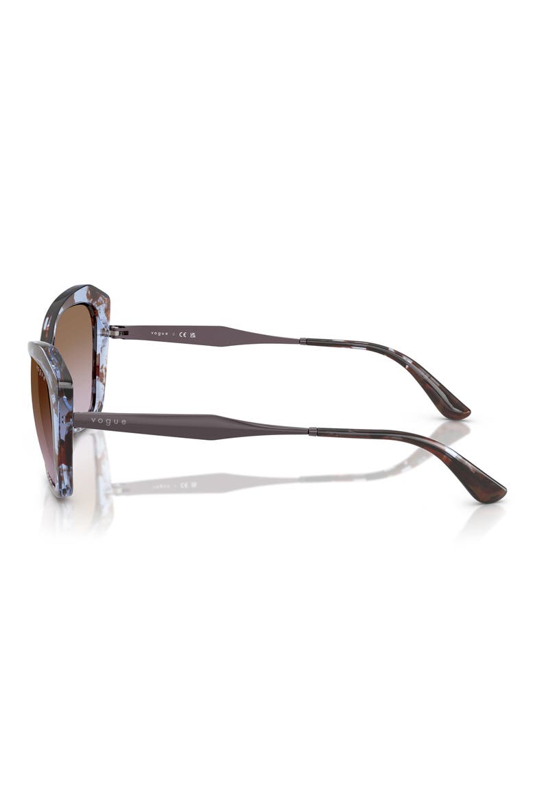 56mm Cat Eye Sunglasses, Alternate, color, BLUE HAVANA