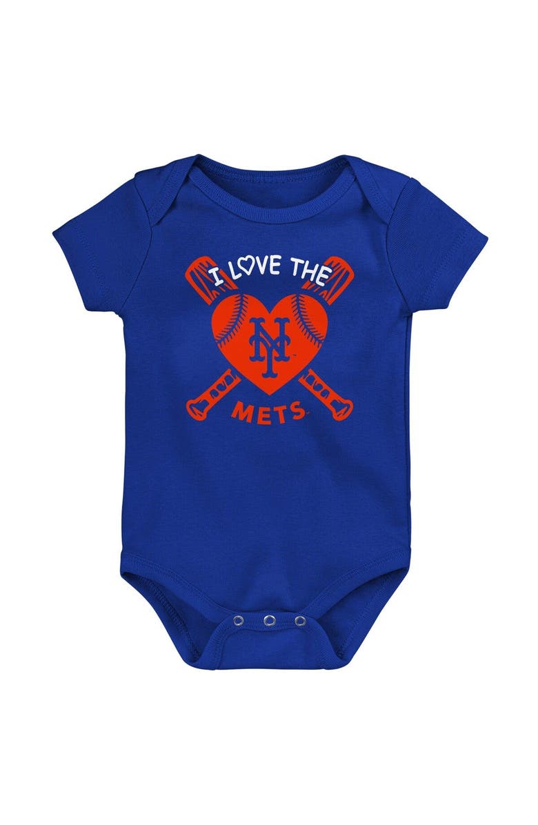 Outerstuff Infant Royal/Orange/Pink New York Mets Baseball Baby 3-Pack Bodysuit Set, Alternate, color, 