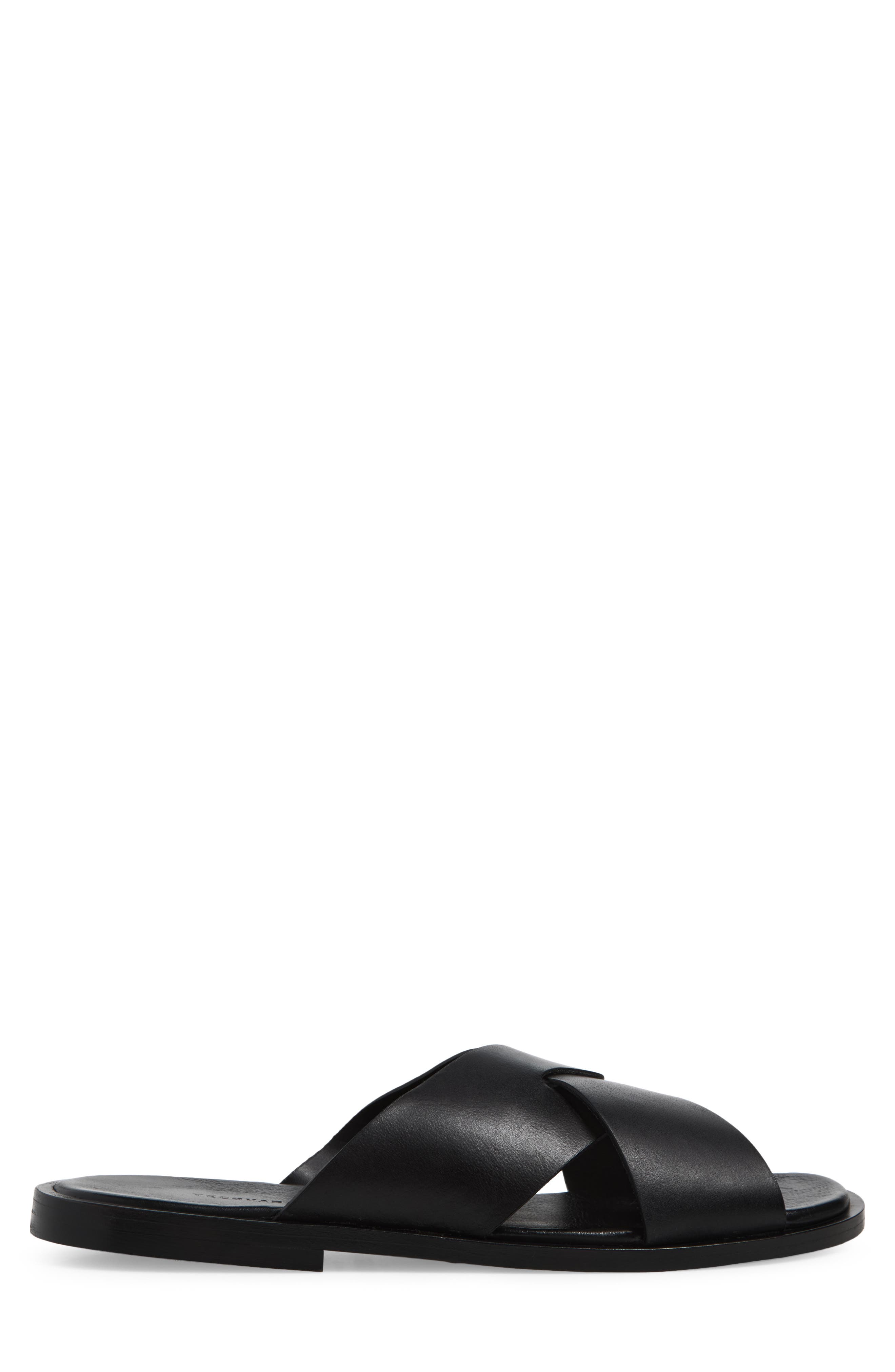 Tecovas Lexington Leather Slide Sandal, Alternate, color, Midnight