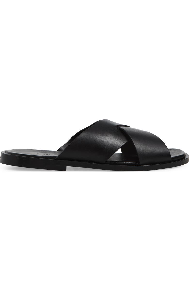 Tecovas Lexington Leather Slide Sandal, Alternate, color, Midnight