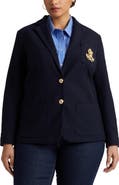 Lauren Ralph Lauren Monogram Stretch Cotton Blazer