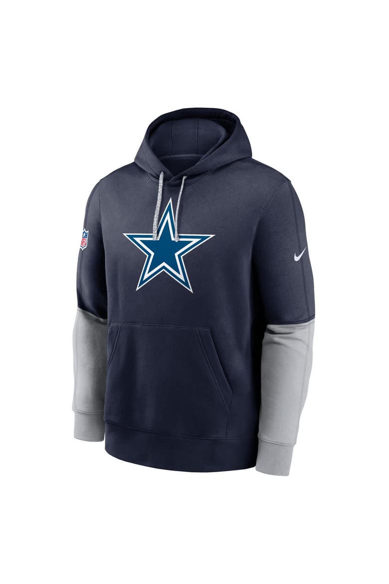 Men's Nike Navy Dallas Cowboys 2024 Sideline Club Pullover Hoodie, Alternate, color, Navy