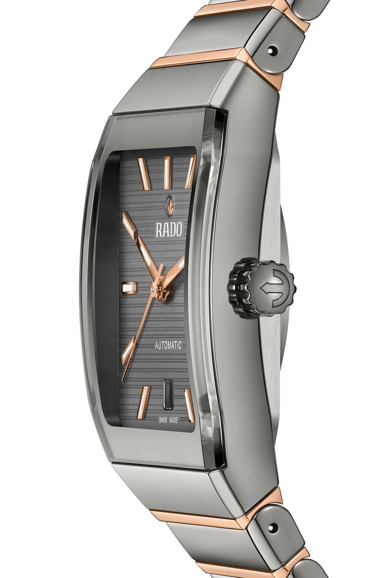Anatom Automatic Ceramic Bracelet Watch, 32.5mm, Alternate, color, BLACK