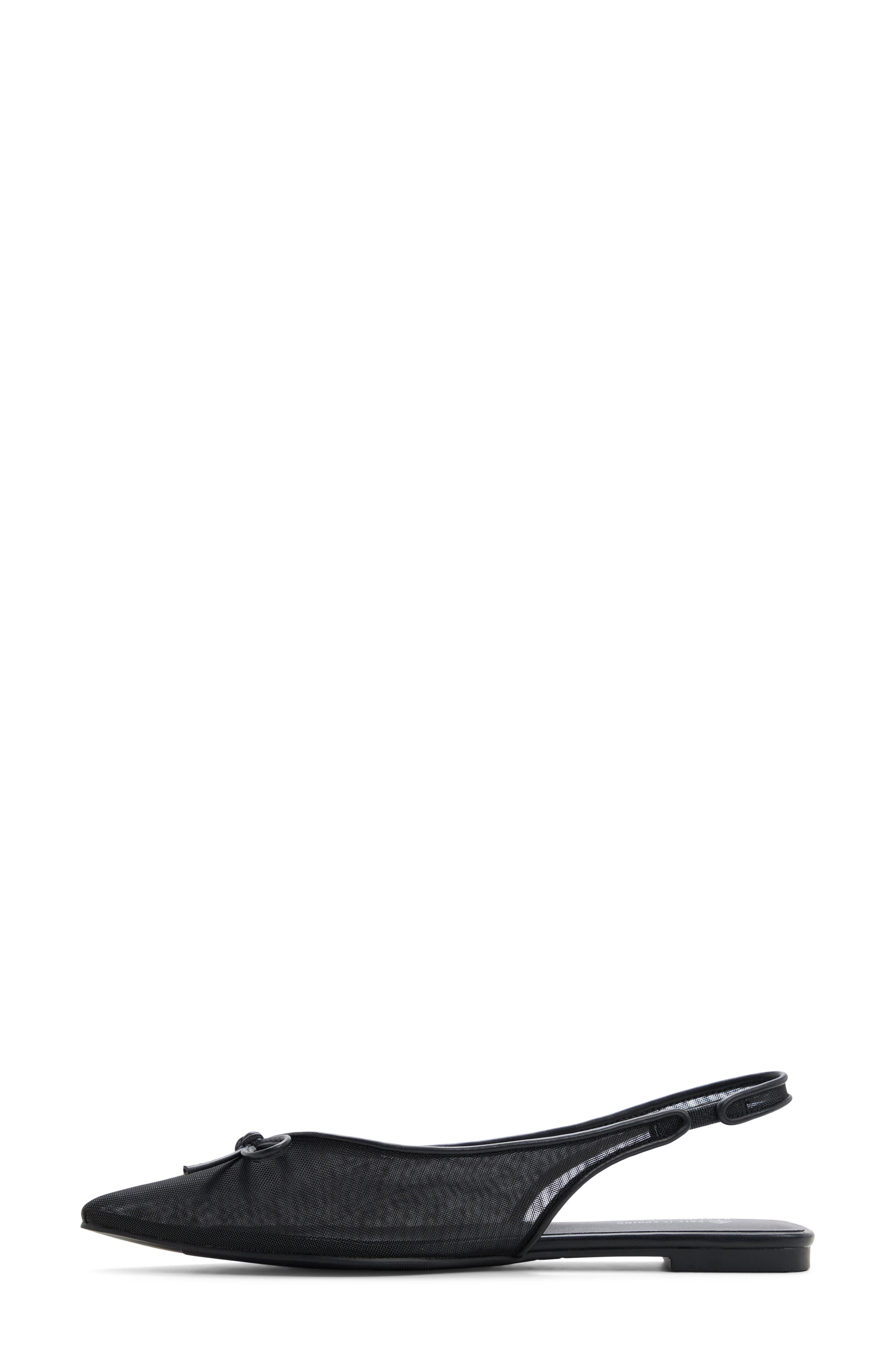 Call It Spring By Aldo Jennika Mesh Pointed Toe Slingback Flat, Alternate, color, Black