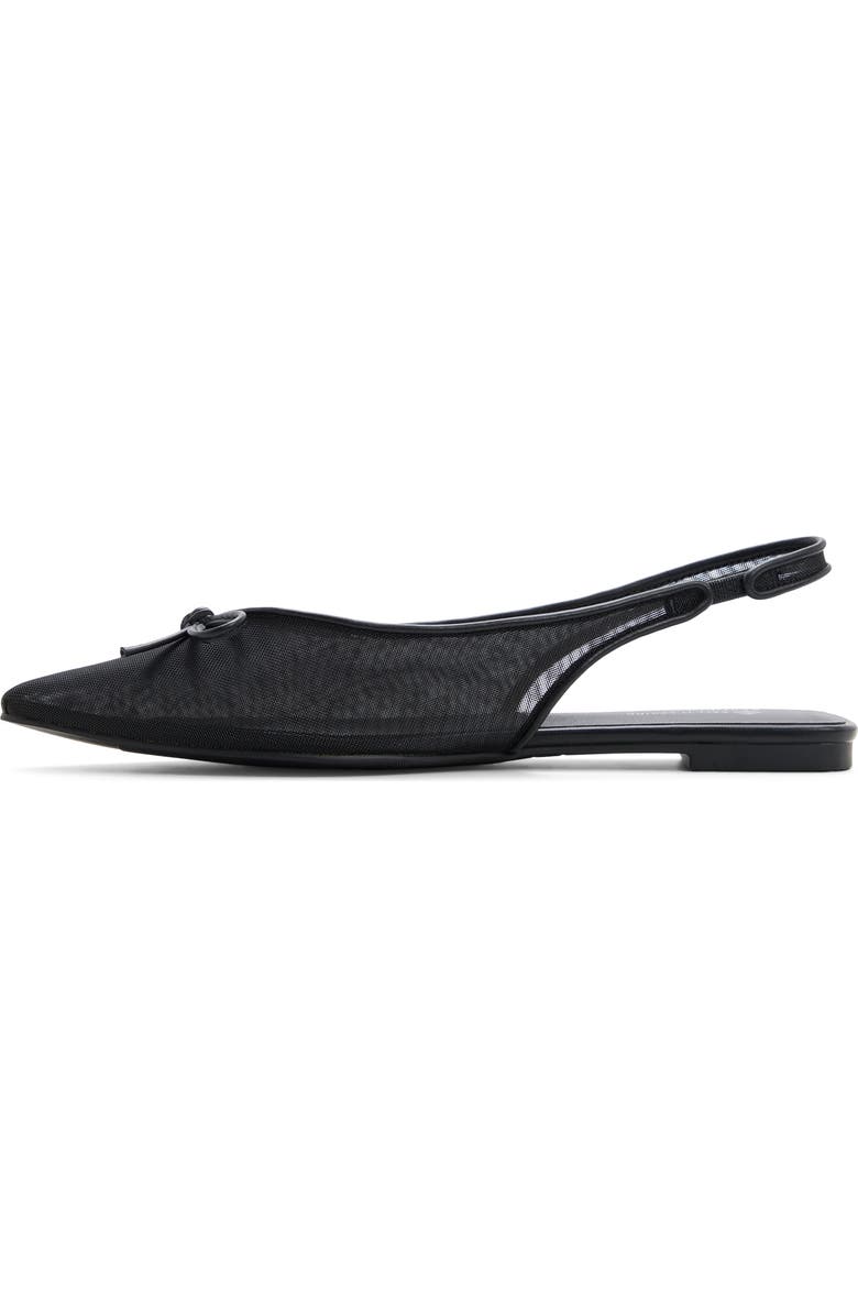 Call It Spring By Aldo Jennika Mesh Pointed Toe Slingback Flat, Alternate, color, Black