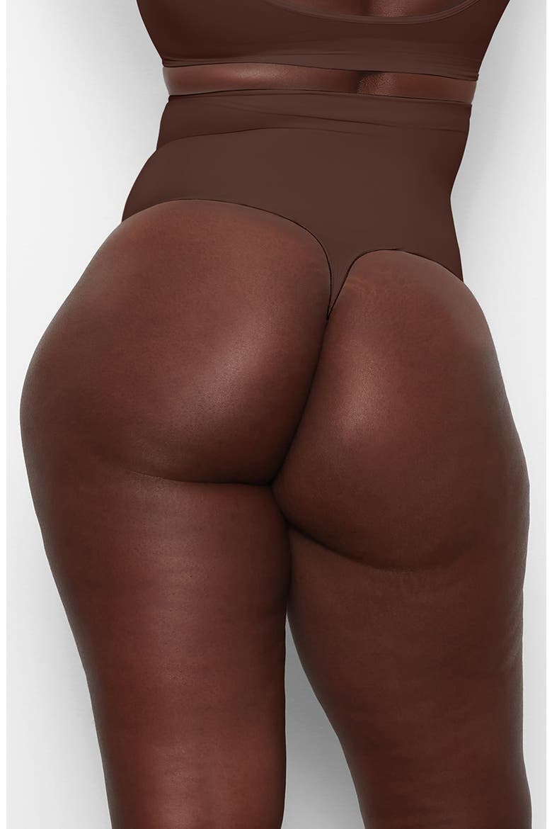 Seamless Sculpt High Waist Thong, Alternate, color, COCOA