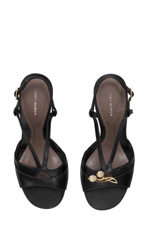 Tory Burch Twisted Heel T-strap Sandal In Multi
