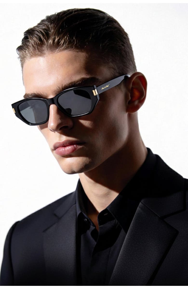 Classicharms Neo-Noir Polarized Sunglasses, Alternate, color, Black