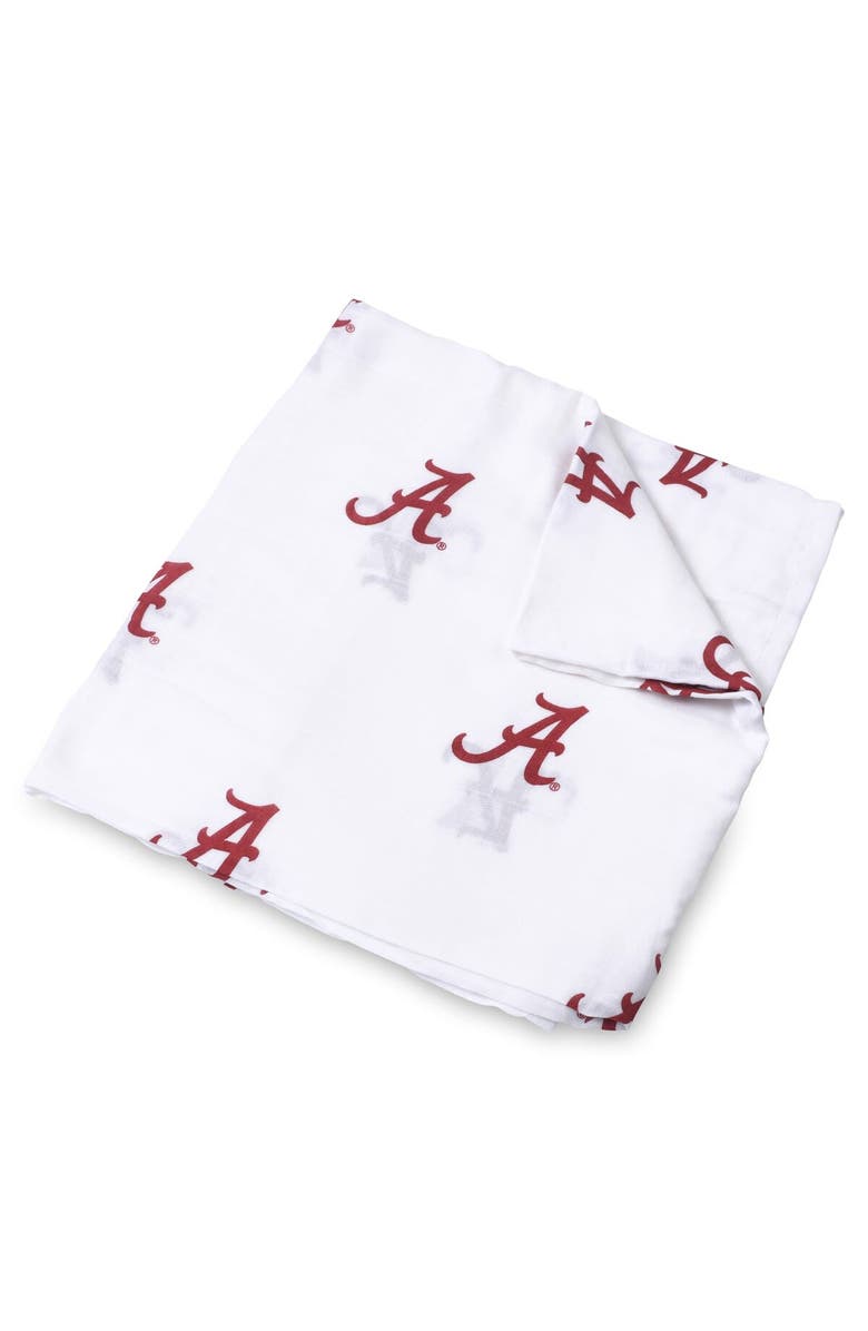 Three Little Anchors Infant Three Little Anchors White Alabama Crimson Tide 47'' x 47'' Muslin Swaddle Blanket, Main, color, White
