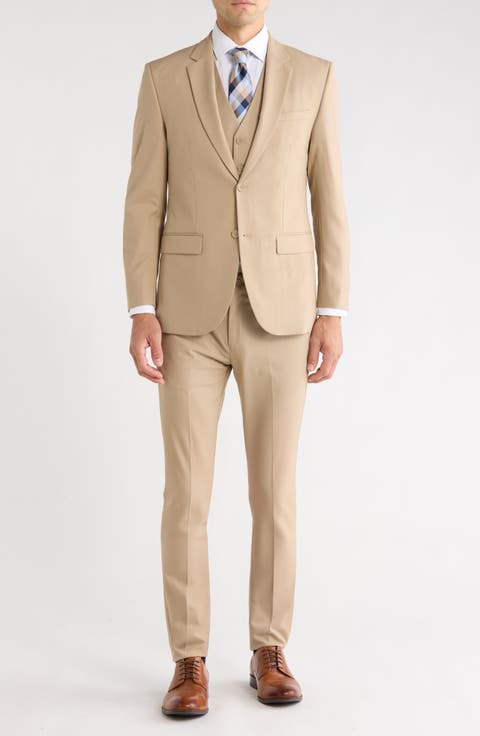 Regular Fit Four-Way Stretch 3-Piece Suit