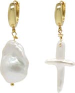 Velvet Luna Irregular Pearl Drop Earrings