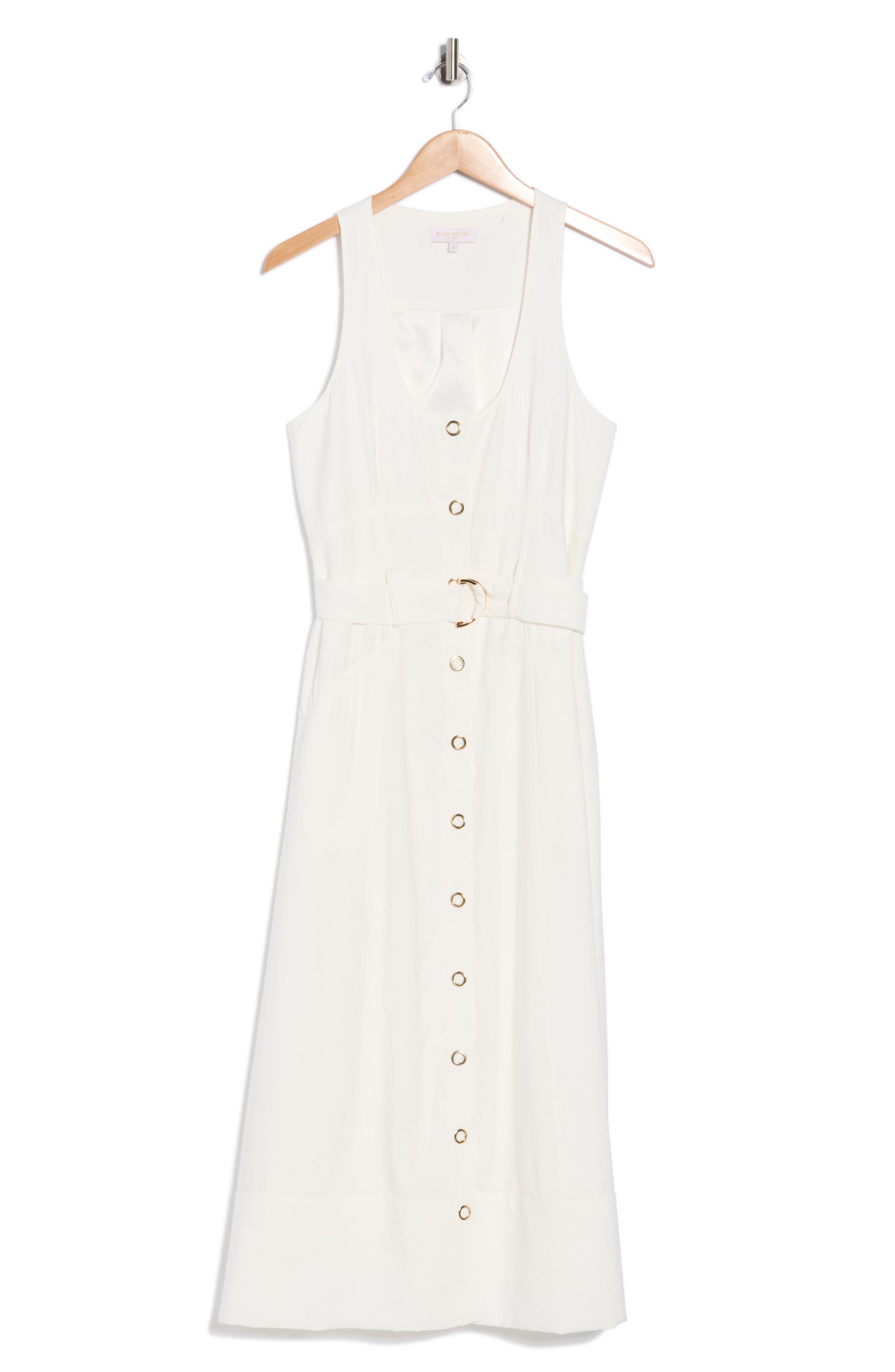 Ramy Brook Nomi Belted Sleeveless Midi Dress