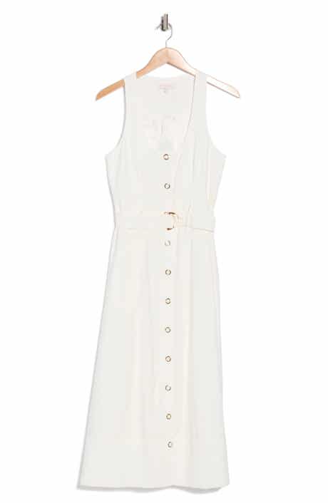 Ramy Brook Nomi Belted Sleeveless Midi Dress