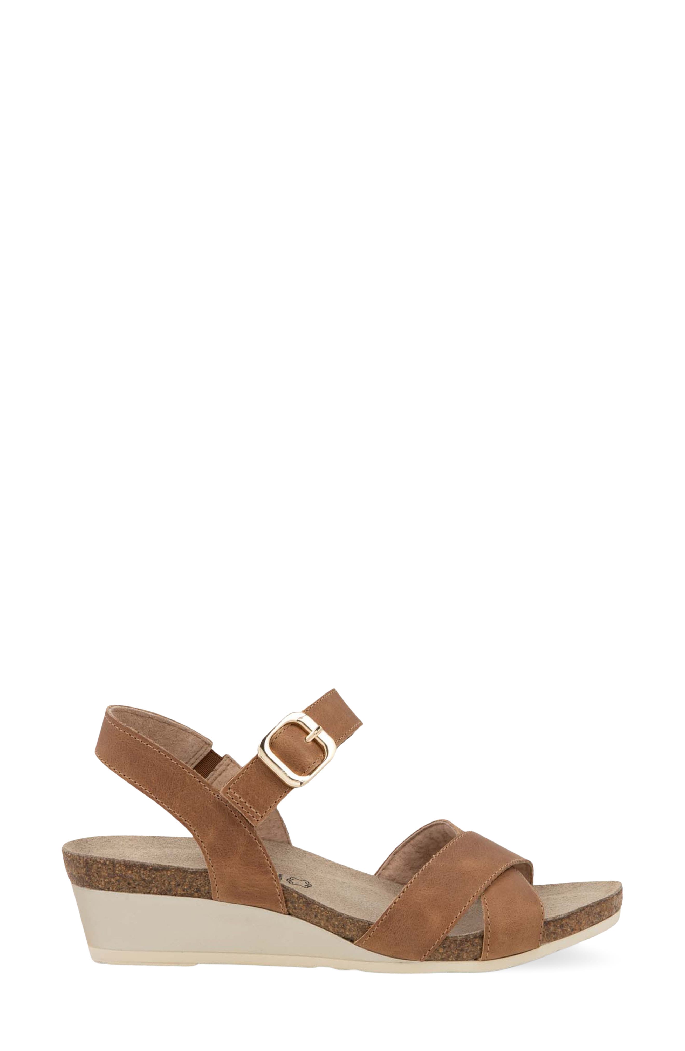 Throne Wedge Sandal, Alternate, color, LATTE BROWN LEATHER