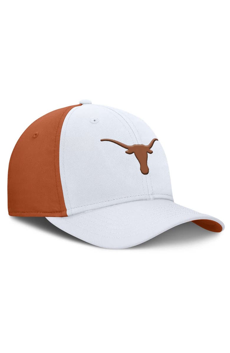 Nike Men's Nike White/Texas Orange Texas Longhorns 2025 Sideline Rise Local Performance Flex Hat, Alternate, color, 