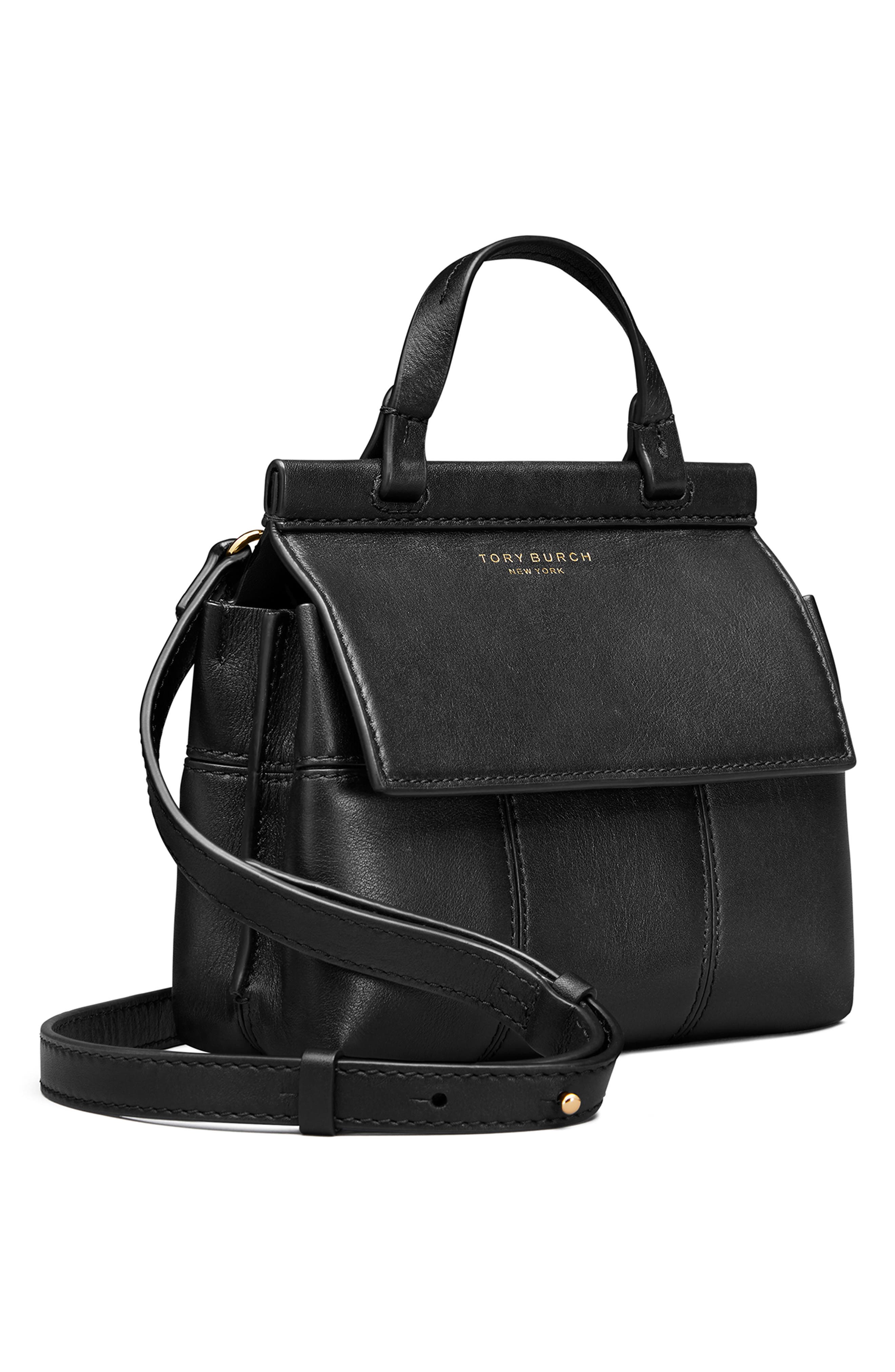 Tory Burch Block T Mini Satchel, Alternate, color, 