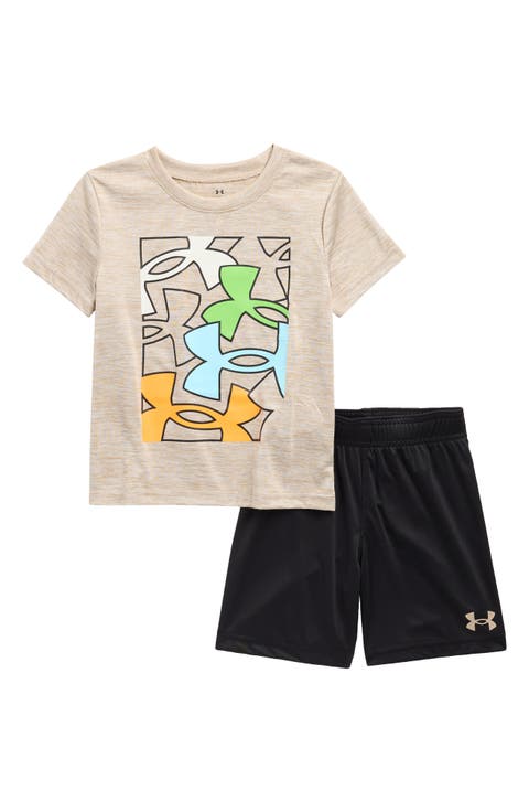 Tech Logo Short Sleeve T-Shirt & Shorts Set (Little Boy)