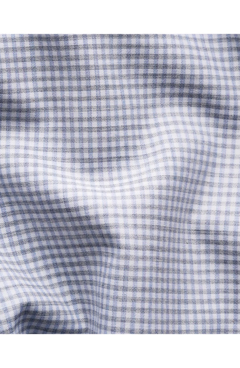 Eton Slim Fit Microcheck Mélange Cotton Dress Shirt, Alternate, color, Light Purple