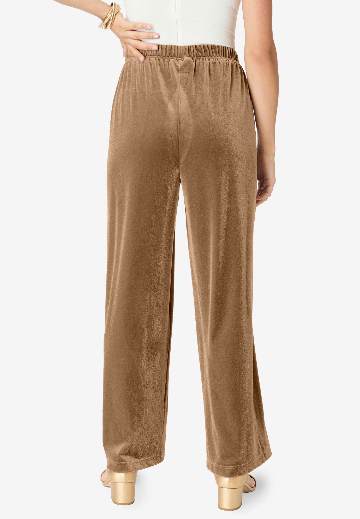 Wide Leg Velour Pant - image 4