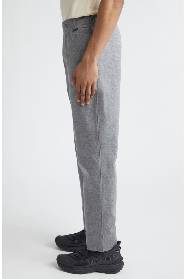 Cotton Blend Double Jersey Drawstring Joggers, Alternate, color, MEDIUM GRAY MELANGE