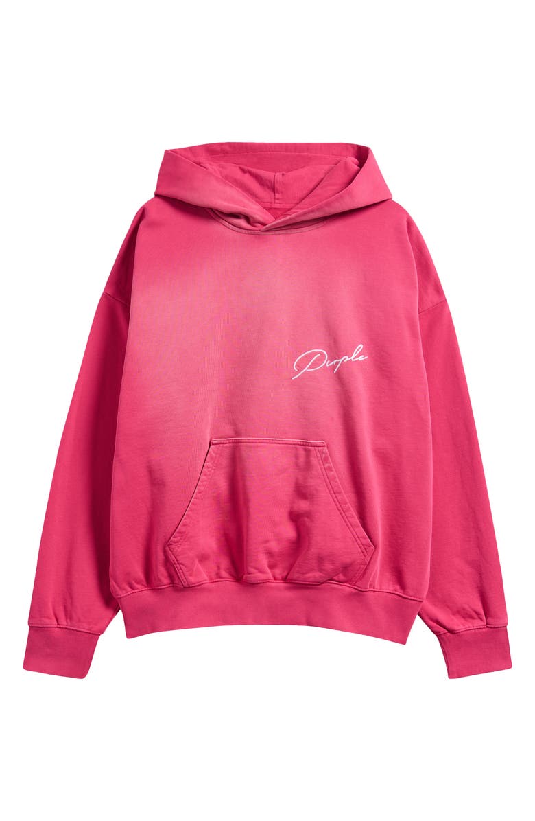 PURPLE BRAND Ombré Cotton Graphic Hoodie, Alternate, color, Red