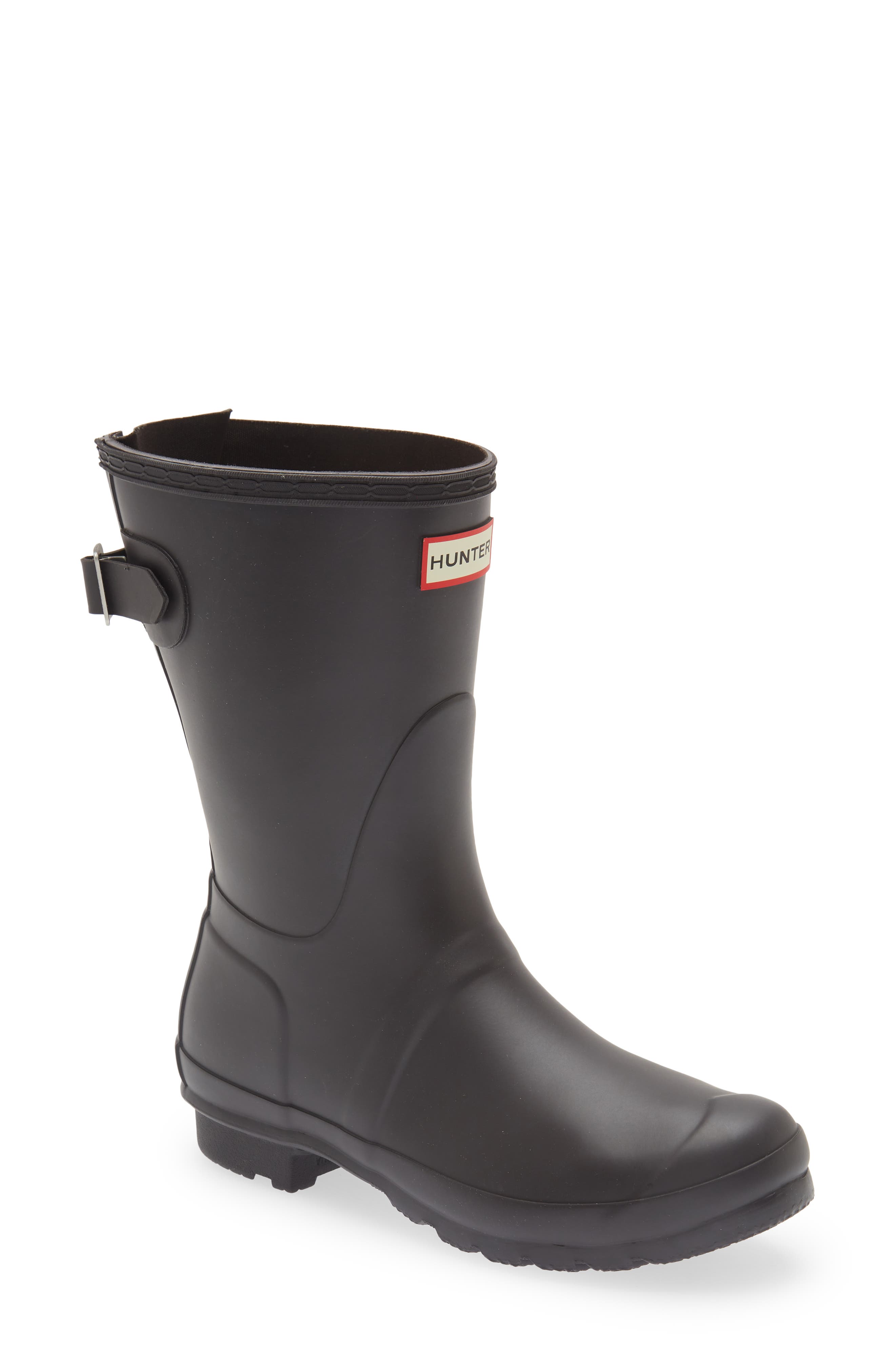 Hunter Original Short Back Adjustable Rain Boot, Main, color, 