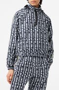 Lacoste Logo Print Half Zip Windbreaker