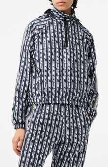 Lacoste Logo Print Half Zip Windbreaker