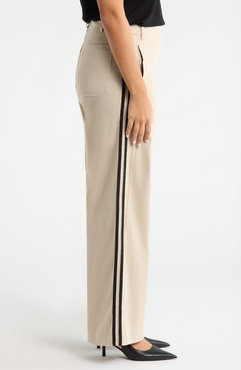 Lysse Brinne Side Stripe Pull-On Pants, Alternate, color, Crisp Khaki