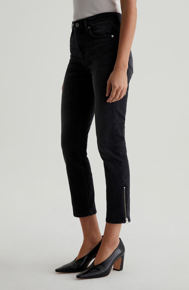 AG Mari Zip Hem Mid Rise Ankle Slim Straight Leg Jeans, Alternate, color, 