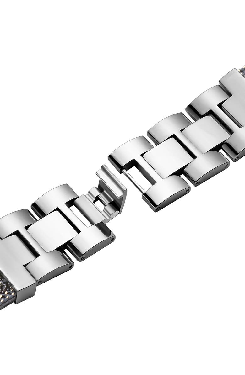 The Posh Tech Beaded Apple Watch<sup>®</sup> Bracelet Watchband, Alternate, color, Silver
