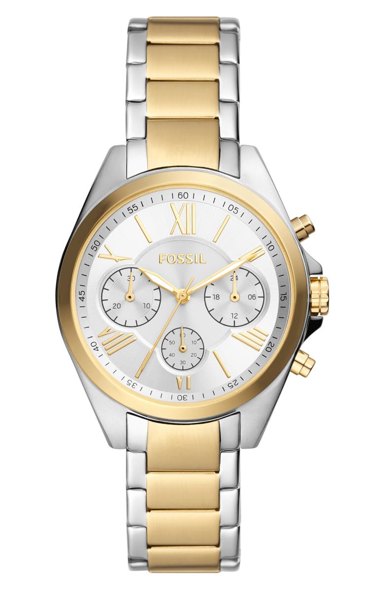 Fossil Modern Courier Chronograph Two-Tone Bracelet Watch, 36mm, Main, color, 