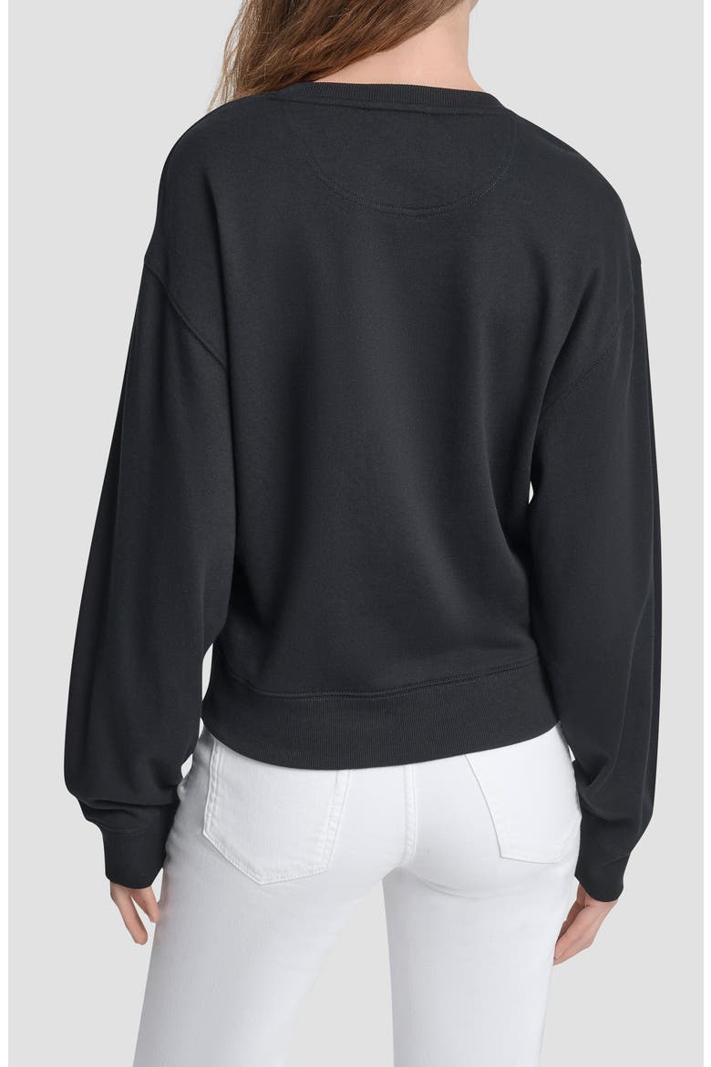 Bistro Conversational Cotton Blend Graphic Sweatshirt, Alternate, color, BLACK